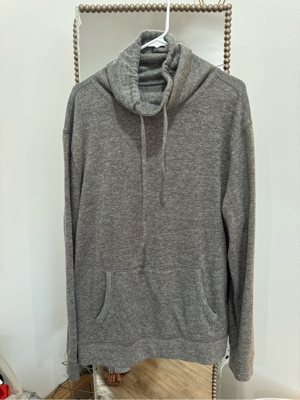 Express Men's Gray Funnel Neck Pullover Sweater XXL